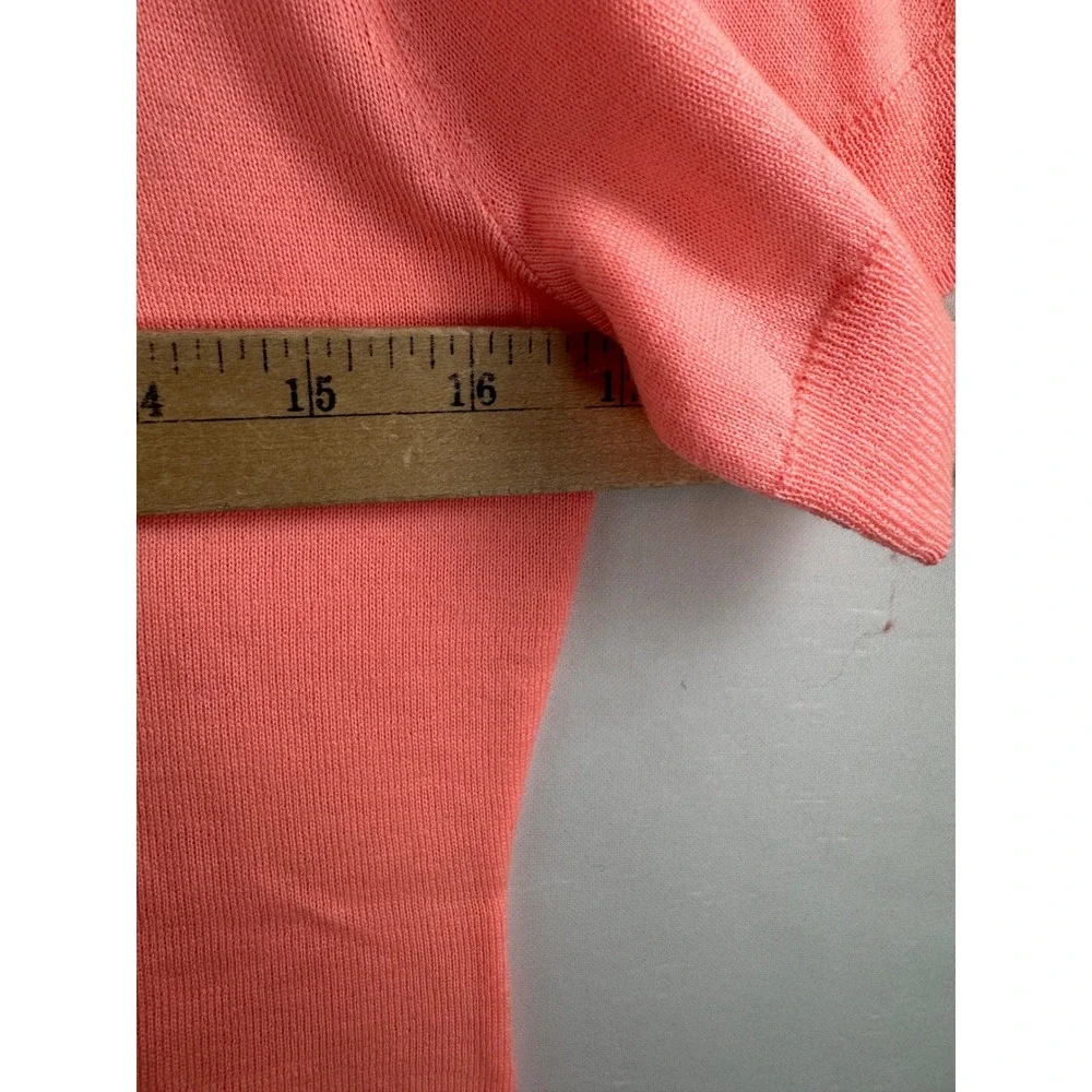 J.Crew Merino Wool Polo Sweater Size M‎ Pink Short Sleeve preppy money classic